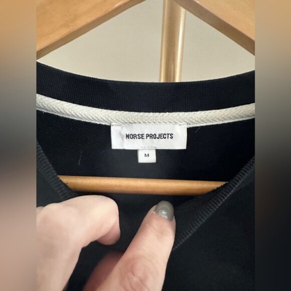 Norse Projects Classic Black Sweatshirt – Size Medium - Picture 5 of 9